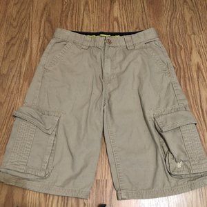 company 81 cargo shorts boys youth size 16 khaki Pockets No Stretch Pockets